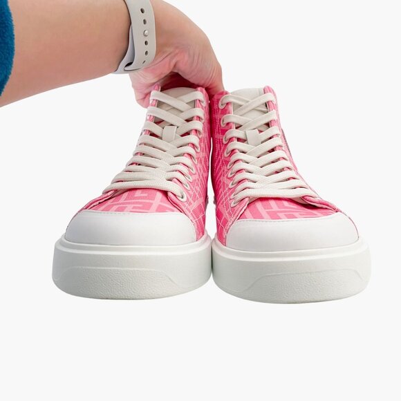 Balmain x Barbie B-Court Sneakers EU 36 US 6 Pink High Top Lace Up Booties - Picture 5 of 13